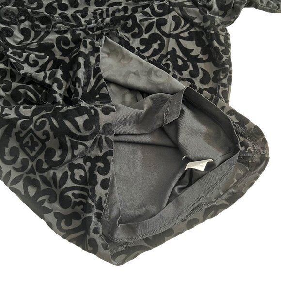 Jones New York Velvet Burnout Draped Neck Black‎ Plus Size 1X Whimsygoth Witchy - Picture 6 of 11